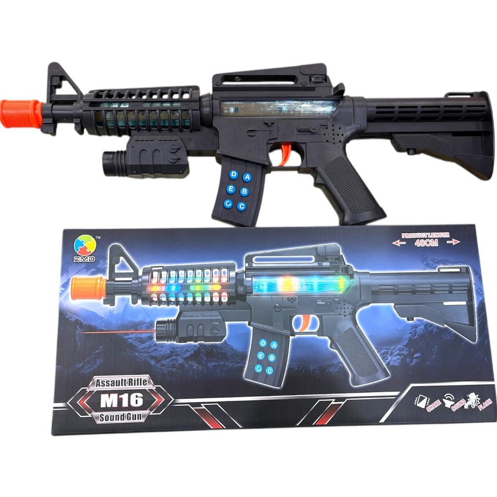METRALLETA LUZ Y SONIDO M16