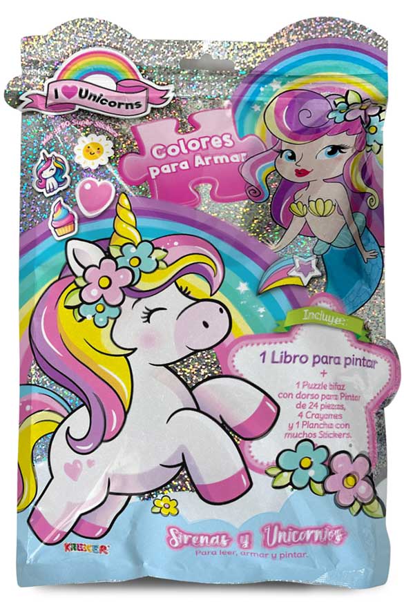 LIBRO SIRENAS Y UNICORNIOS PARA PINTAR