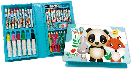 CARTUCHERA DE DIBUJO CON 42 PIEZAS