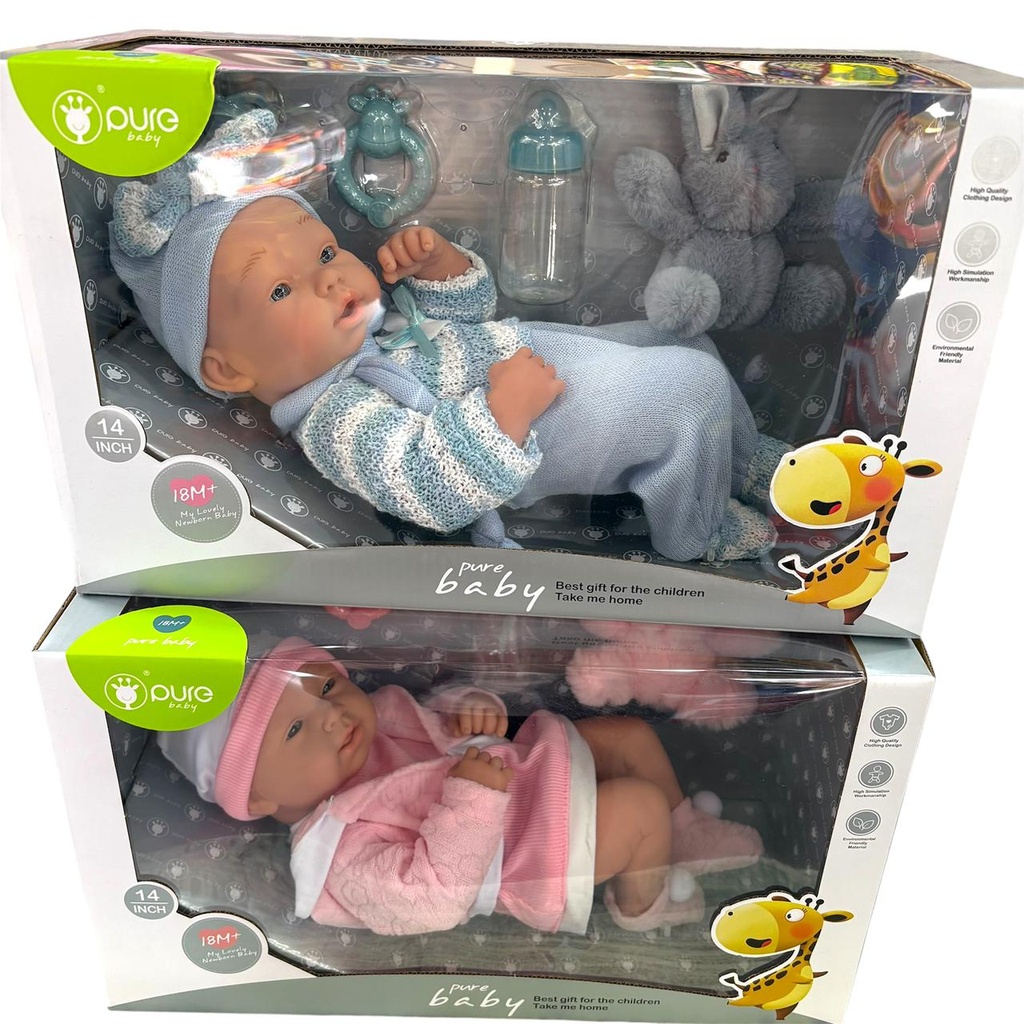 PURE BABY 35 CM + PELUCHE
