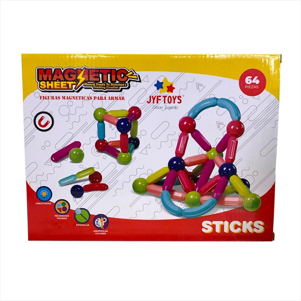 MAGNETIC STICKS 64 PIEZAS 