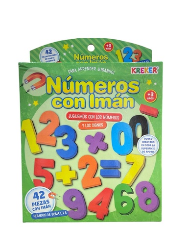 [7797630003220] NÚMEROS CON IMÁN DE 5MM X 45 PIEZAS. CAJ