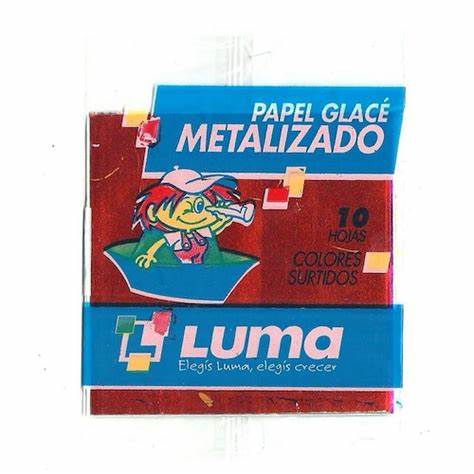 [445011] PAPEL GLACE METALIZADO LUMA X10
