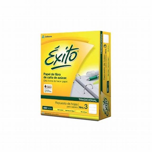 [363171] RESMA EXITO X480 CUADRICULADAS TRADICIONAL