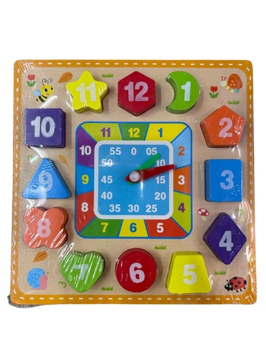 [24010] JUEGO DE MADERA RELOJ