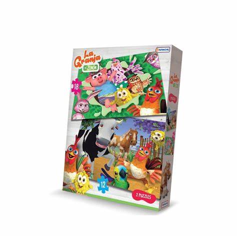 2 PUZZLES  "LA GRANJA DE ZENON" 12 Y 18 PZAS